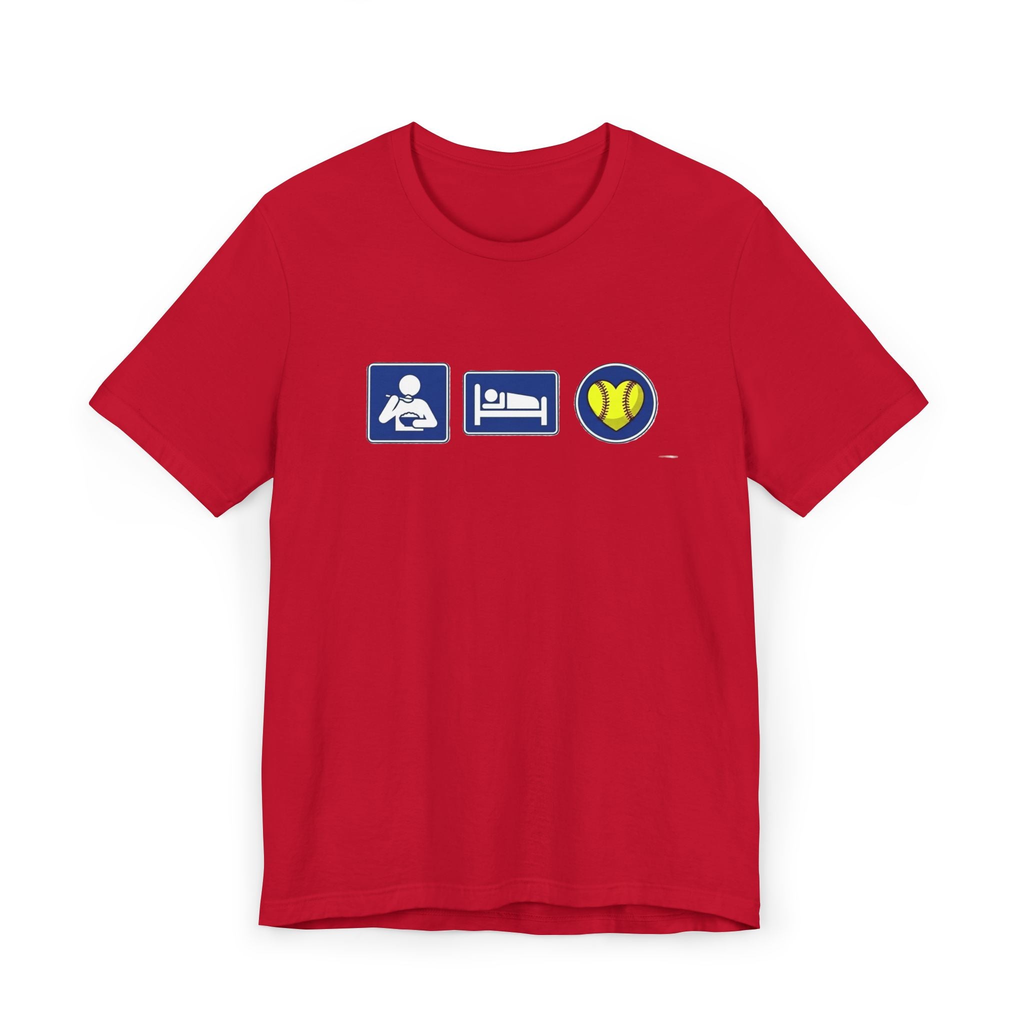 Eat Sleep Softball Icons T-Shirt — Softball Player Tee