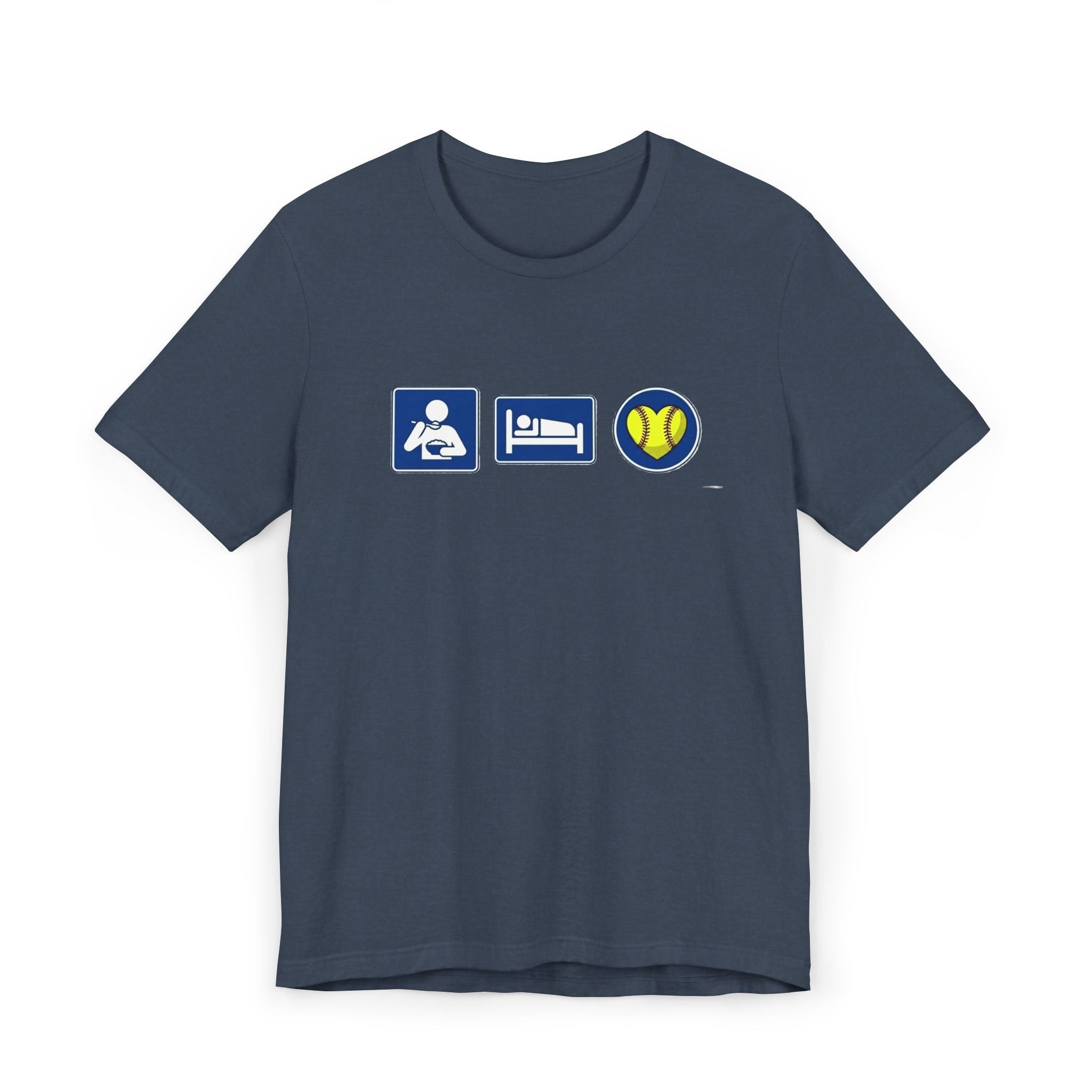 Eat Sleep Softball Icons T-Shirt — Softball Player Tee