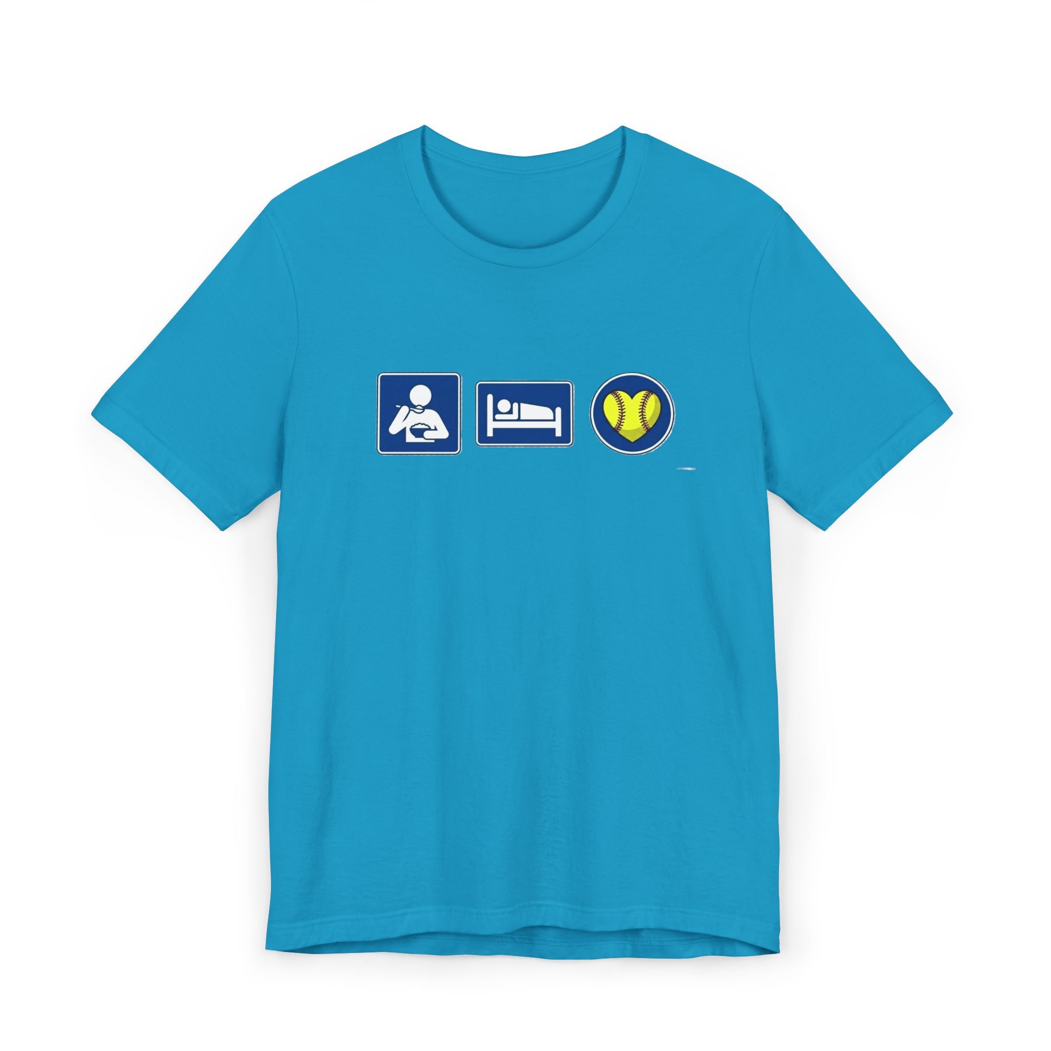 Eat Sleep Softball Icons T-Shirt — Softball Player Tee