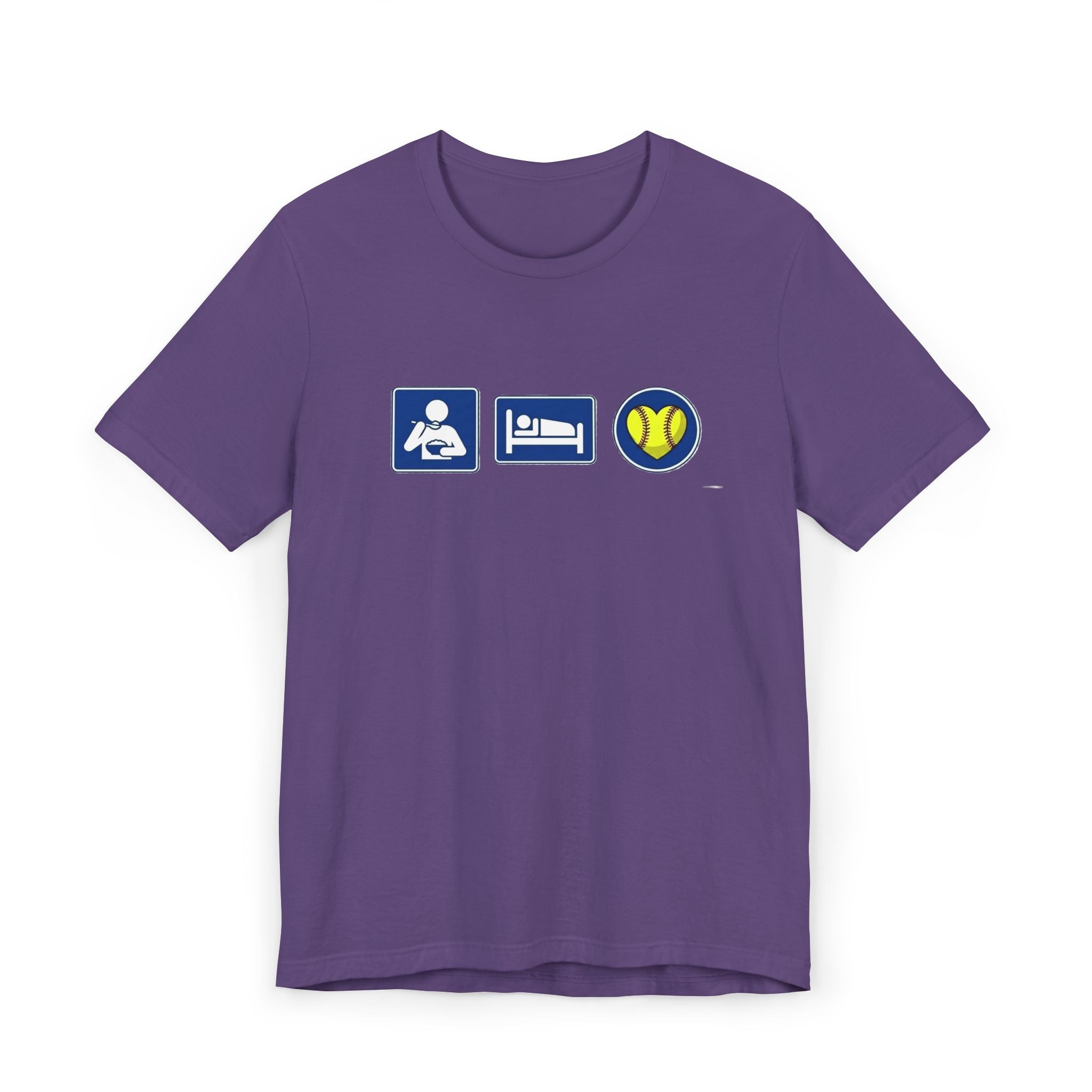 Eat Sleep Softball Icons T-Shirt — Softball Player Tee