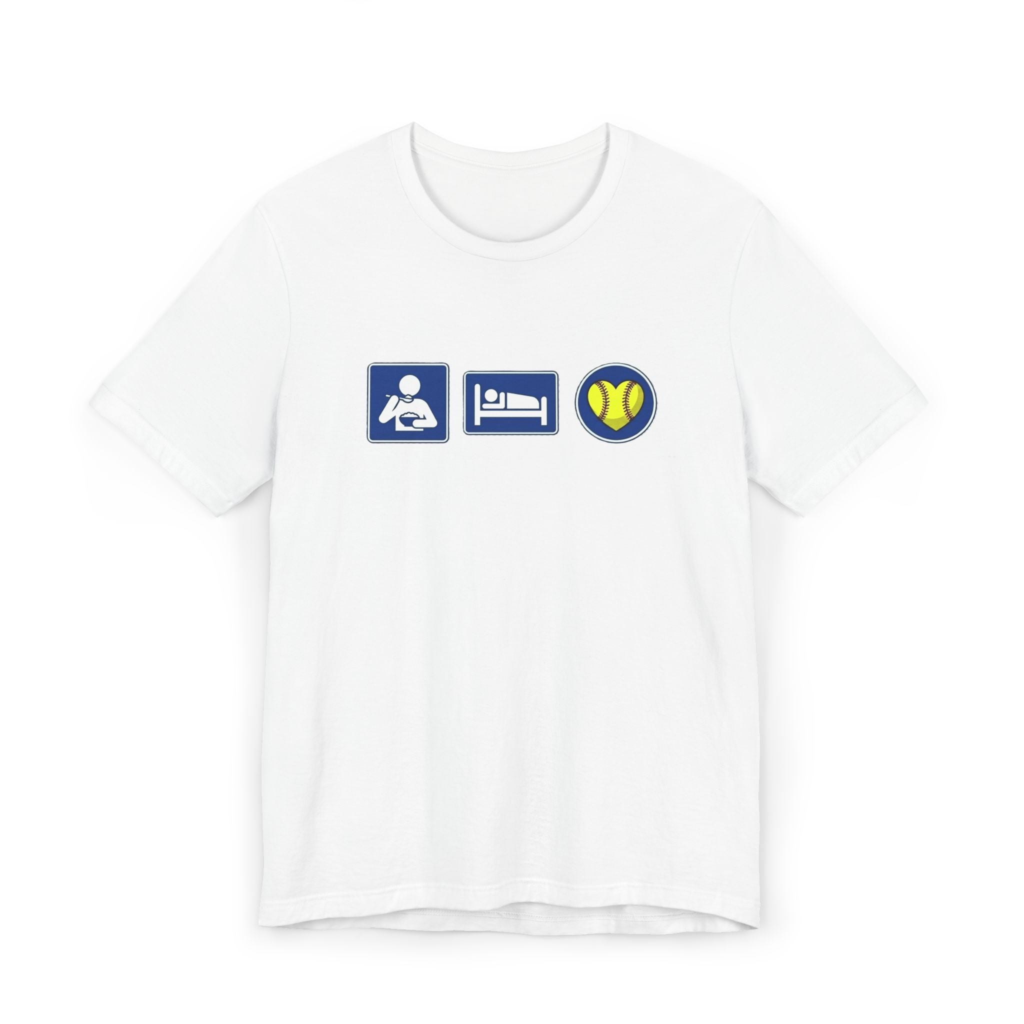 Eat Sleep Softball Icons T-Shirt — Softball Player Tee
