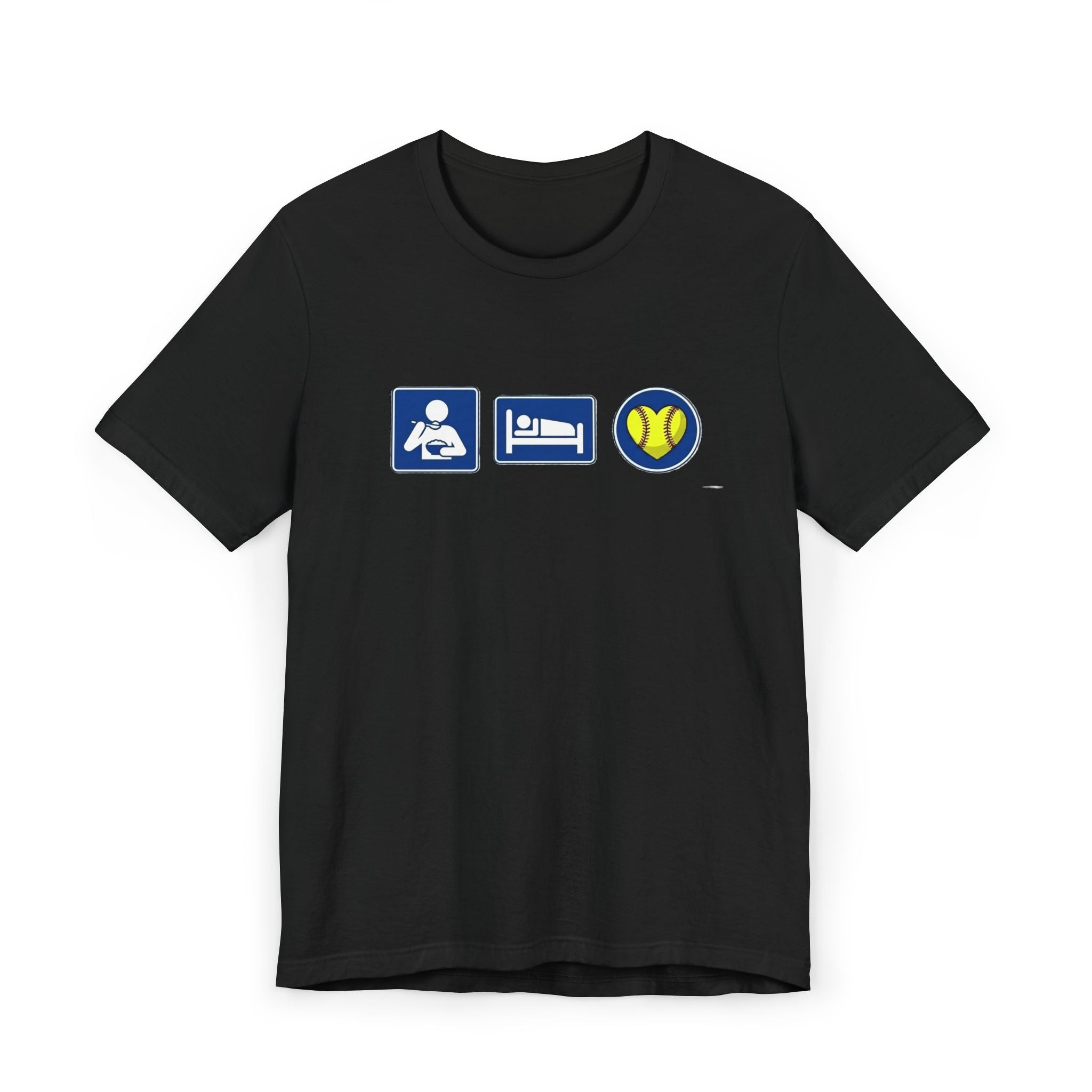 Eat Sleep Softball Icons T-Shirt — Softball Player Tee