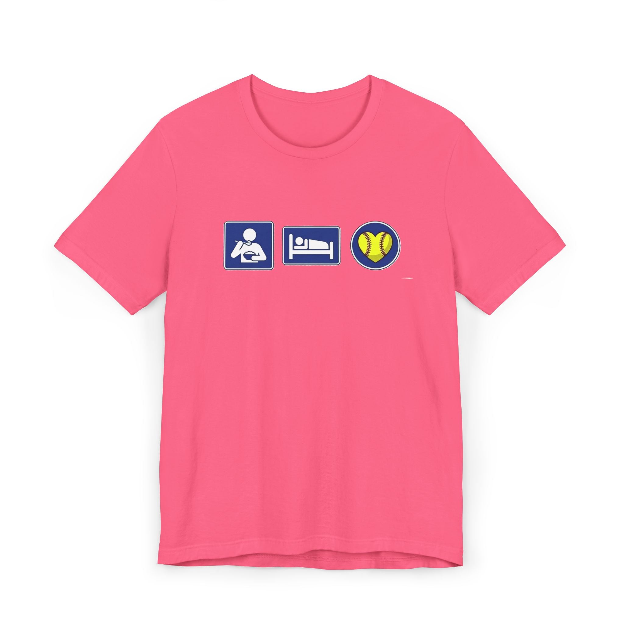 Eat Sleep Softball Icons T-Shirt — Softball Player Tee