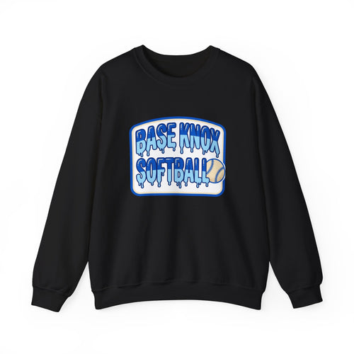 Base Knox Softball Crewneck Sweatshirt – Retro Drip Softball Graphic