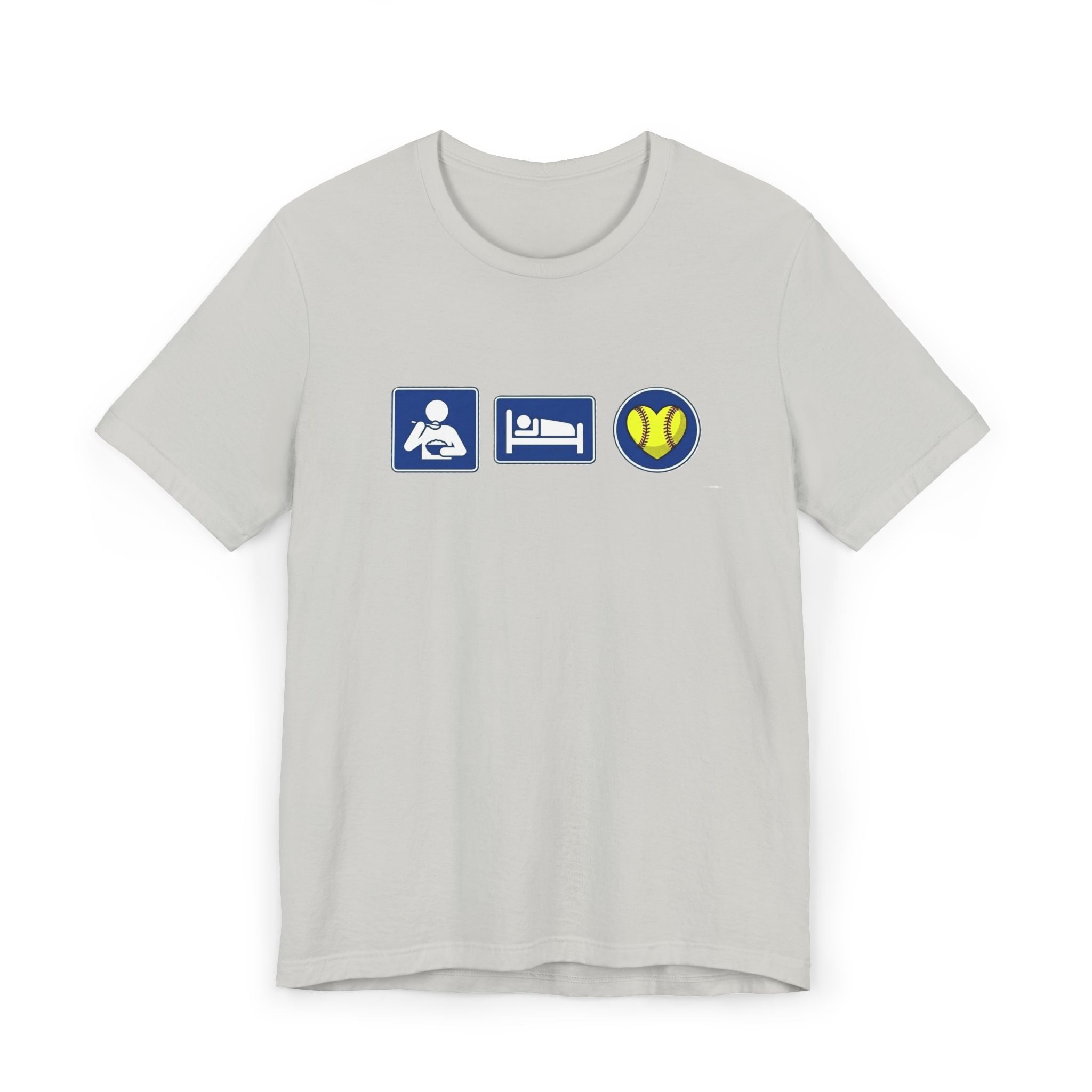 Eat Sleep Softball Icons T-Shirt — Softball Player Tee