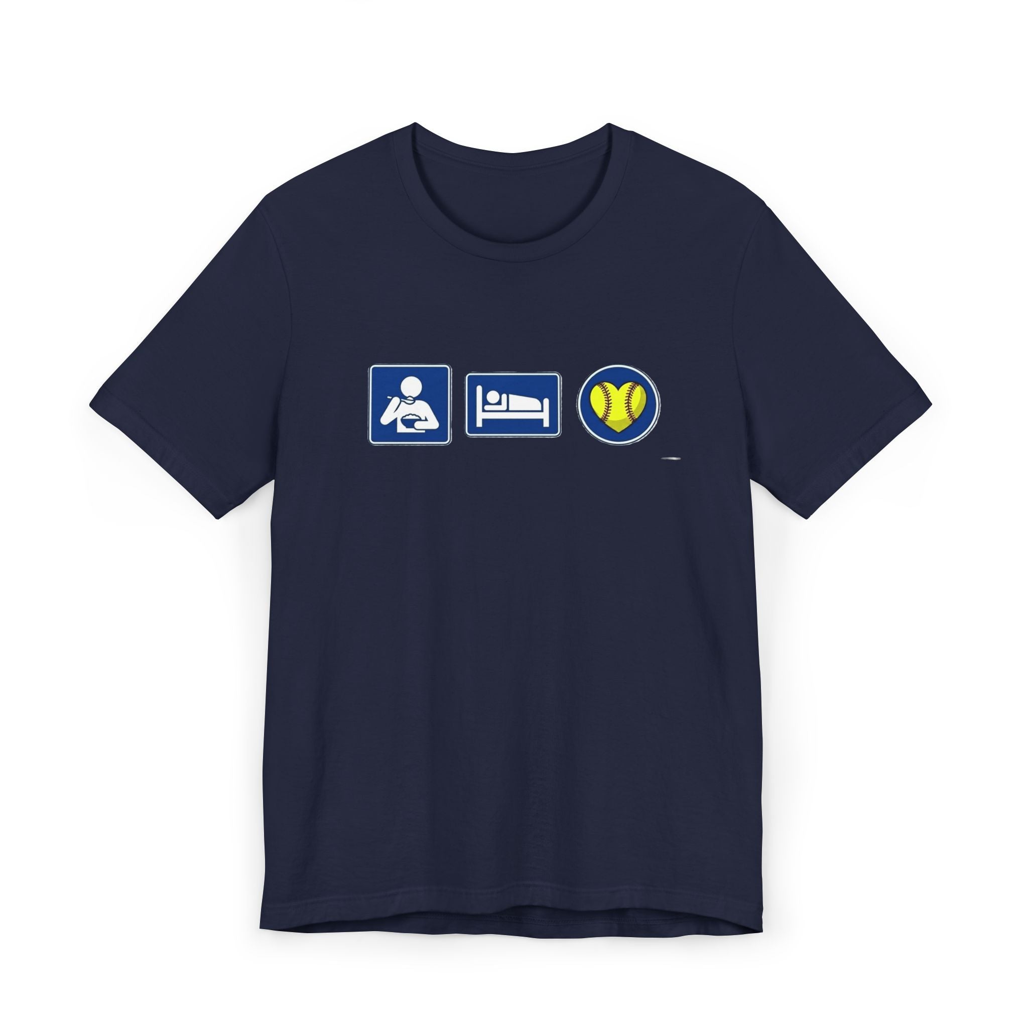 Eat Sleep Softball Icons T-Shirt — Softball Player Tee