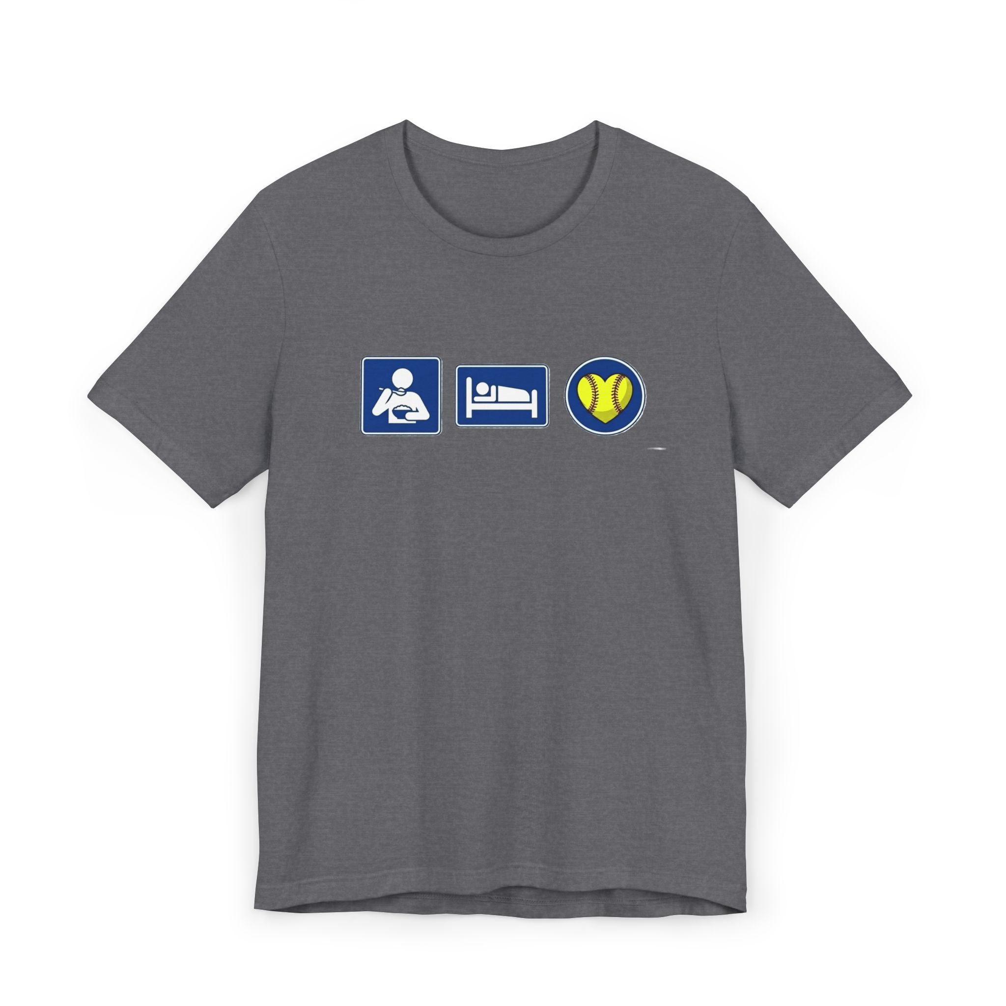 Eat Sleep Softball Icons T-Shirt — Softball Player Tee
