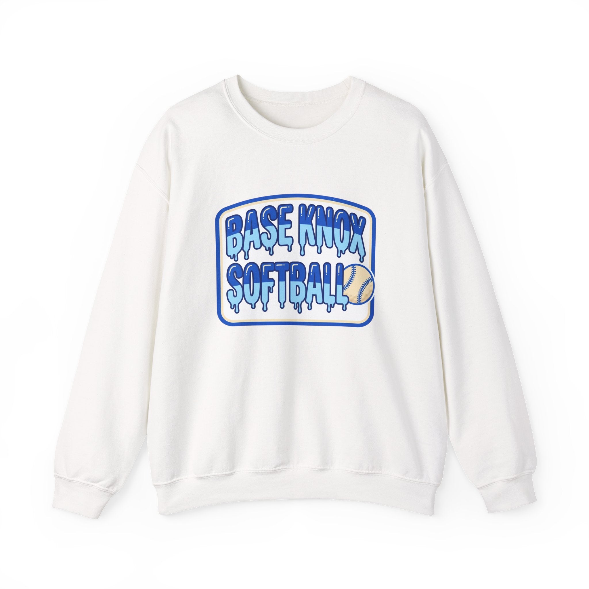 Base Knox Softball Crewneck Sweatshirt – Retro Drip Softball Graphic